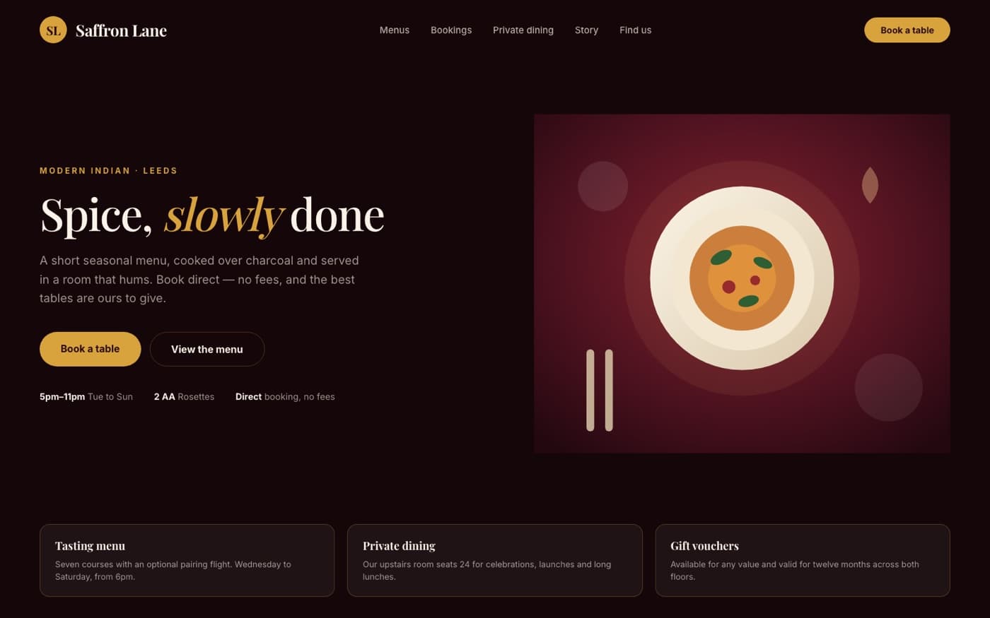 Saffron Lane website